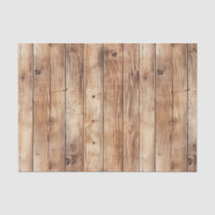 Papier Mousseline Faux Wood Western Cowboy Cowgirl Anniversaire