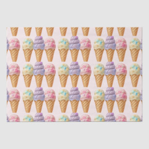 Papier Mousseline Faveur de Mariage Thème Glace Scoopée d'Été