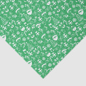 Papier Mousseline Favoris de Noël Vert Père Noël Elf Snowman Père No (Détail)