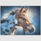 Papier Mousseline Feather Bridle Western Foal Decoupage (Recto)