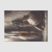 Papier Mousseline Feather Headdress & Tribal Pot Decoupage (Recto)