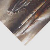 Papier Mousseline Feather Headdress & Tribal Pot Decoupage (Détail)