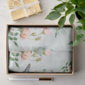 Papier Mousseline Fée cachée Floral Bleu rose libellule Papillon (Cadeau)