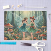 Papier Mousseline Fée Champignon de Noël Découpage (Artisanat)