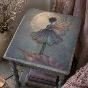 Papier Mousseline Fée de clair de lune enchantée aquarelle fantasy