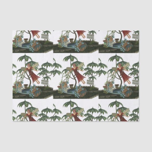 Papier Mousseline Fée de dent en vol (Recto)