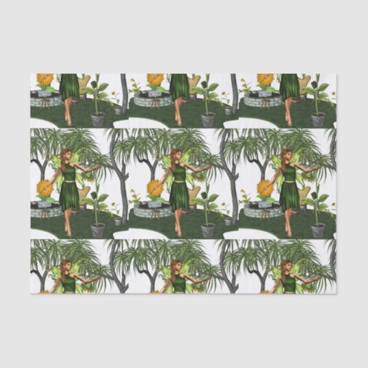 Papier Mousseline Fée de jardin (Recto)