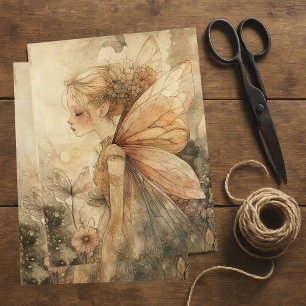 Papier Mousseline Fée d'Imaginaire vintage avec découpage de la Cour
