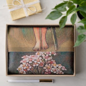 Papier Mousseline Fée En Robe Rose (Cadeau)