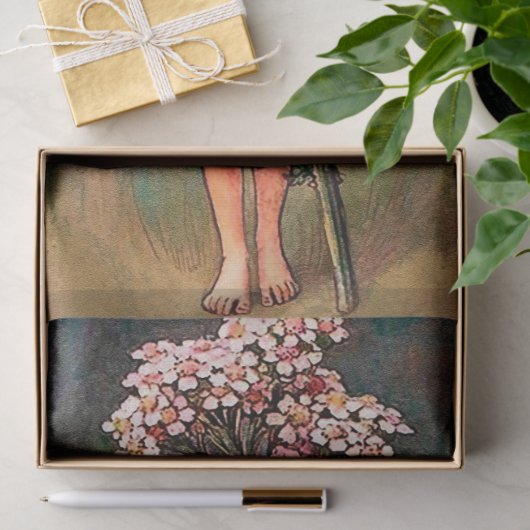 Papier Mousseline Fée En Robe Rose (Cadeau)