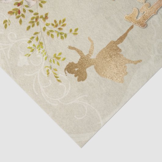 Papier Mousseline Fée Enchanted Garden Fleur Papillon Découpage (Détail)