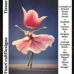 Papier Mousseline Fée Fleur Tulipe Rose Ballerine DJ7LF Découpage