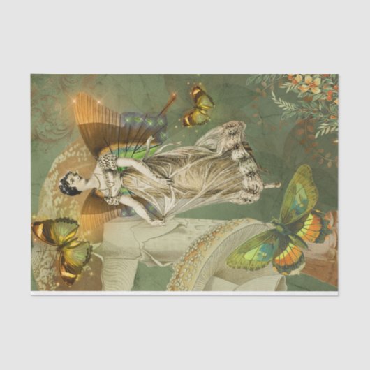 Papier Mousseline Fée forestière (Recto)