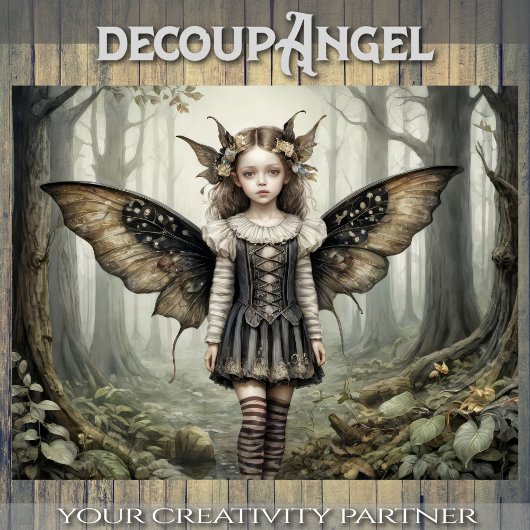 Papier Mousseline Fée forestière intemporelle - Découpage -