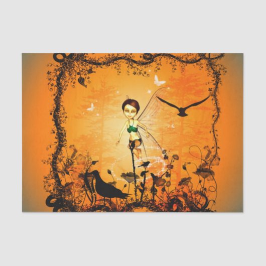 Papier Mousseline Fée merveilleuse et mignonne (Recto)