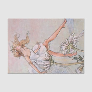 Papier Mousseline Fée sur une fleur par Florence Anderson
