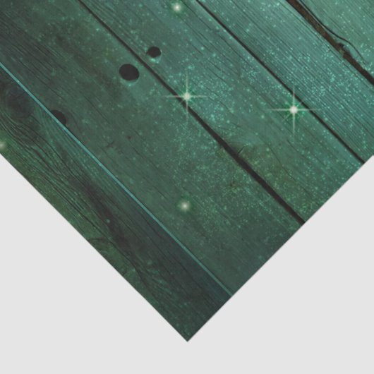 Papier Mousseline Fée verte rustique éclatante Noël (Détail)