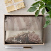 Papier Mousseline Fée Whimsical avec Roses Rose Découpage Art (Cadeau)