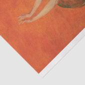 Papier Mousseline Fées dansantes Trois Grandes Oeuvres D'Art Orange (Détail)