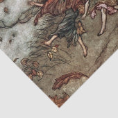 Papier Mousseline "Fées d'automne" par Arthur Rackham (Détail)