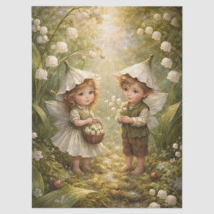 Papier Mousseline Fées de la Forêt de Muguet