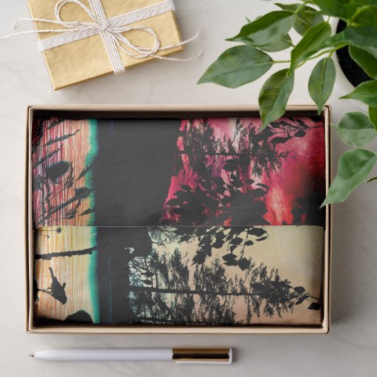 Papier Mousseline Fées et oiseaux mignons (Cadeau)