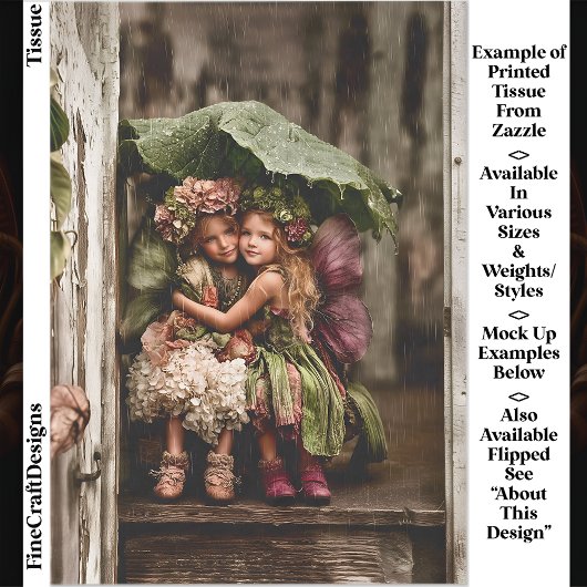 Papier Mousseline Fées Hydrangea Enchantées En Pluie Découpage ED2L