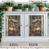 Papier Mousseline Fées Hydrangea Enchantées En Pluie Découpage ED2R