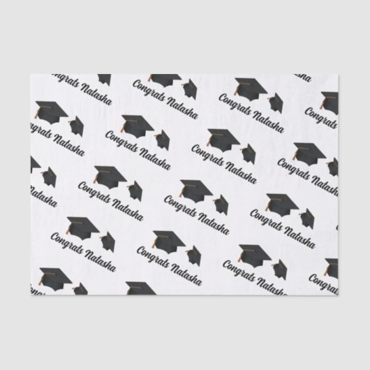 Papier Mousseline Félicitations à la cérémonie de remise des diplôme (Recto)