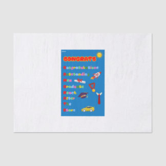 Papier Mousseline Félicitations Acronyme Graduate Boys Wrapping Tiss