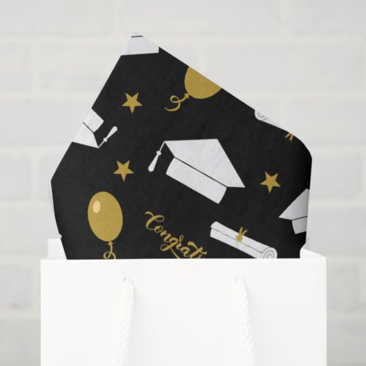 Papier Mousseline Félicitations au diplômé (Sac cadeau)
