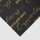 Papier Mousseline Félicitations Black et Gold modernes (Détail)