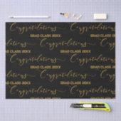 Papier Mousseline Félicitations Black et Gold modernes (Artisanat)