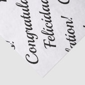 Papier Mousseline Félicitations Black & White Texte bilingue (Détail)