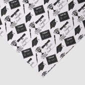 Papier Mousseline Félicitations Casquette diplômé et collage du dipl (Détail)