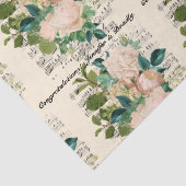 Papier Mousseline Félicitations de mariage Ajouter des noms Rose Éph (Détail)