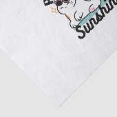 Papier Mousseline Feline fin au soleil - Chat Tropical relaxé (Détail)