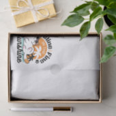 Papier Mousseline Feline fin au soleil - Chat Tropical relaxé (Cadeau)