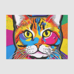 Papier Mousseline Feline Pop Art British Shorthair
