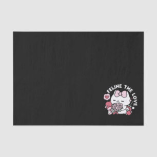 Papier Mousseline Feline the Love - Design de chat de la belle Valen