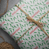 Papier Mousseline Feliz Navidad Red Chile Pepper