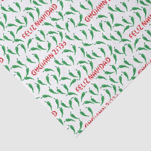 Papier Mousseline Feliz Navidad Red Chile Pepper (Détail)