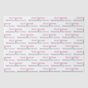 Papier Mousseline Feliz Navidad y Prospero Año Nuevo