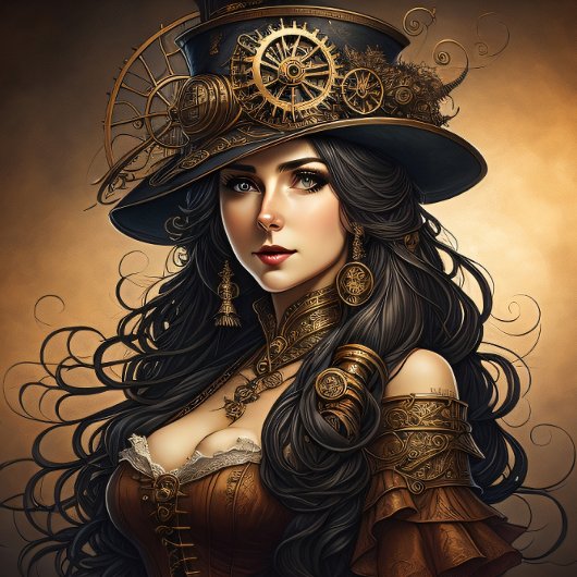 Papier Mousseline Feminine steampunk woman v10 tissue paper Decoupag