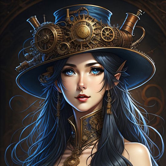 Papier Mousseline Feminine steampunk woman v15 tissue paper Decoupag