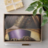 Papier Mousseline Feminine steampunk woman v17 tissue paper Decoupag (Cadeau)