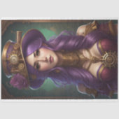 Papier Mousseline Feminine steampunk woman v3 tissue paper Decoupage (Recto)