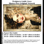 Papier Mousseline Femme à cheveux bouclés, Portrait de mosaïque EB8R