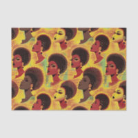 Femme africaine ethnique élégante avec un motif de