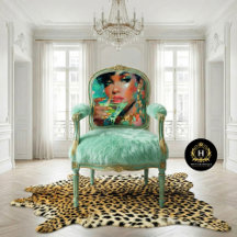 Femme Afro-Américaine Martini Vert Découpage